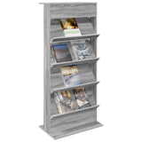 Magazine Rack Grey Sonoma 70 x 41 x 156 cm Engineered Wood 899524