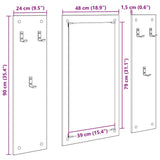 Wall-Mounted Coat Rack Wall-mounted Old Wood 96 x 1.5 x 90 cm 874537