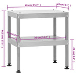 BBQ Oven Smoker with Table Galvanised Steel 3187617