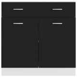 Drawer Bottom Cabinet Black Engineered wood Medium 801237