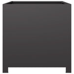 ZNTS Garden Planter Black 50x50x50 cm Steel 851213