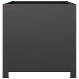 ZNTS Garden Planter Black 50x50x50 cm Steel 851213