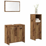 ZNTS 3 Piece Bathroom Furniture Set Old Wood Engineered Wood 3328559