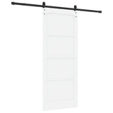 Sliding Door White 83 x 202 cm Solid Pine Wood 3445443