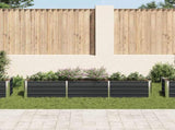 Garden Raised Bed Galvanised Steel 240x40x45 cm Anthracite 47047
