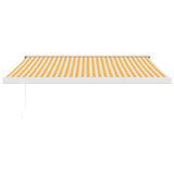 Retractable Awning Yellow and White 3x2.5 m Fabric and Aluminium 3154531