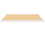 Retractable Awning Yellow and White 3x2.5 m Fabric and Aluminium 3154531