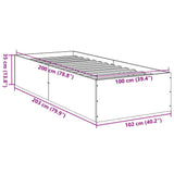 Bed Frame without Mattress Brown Oak 100x200 cm 3281055