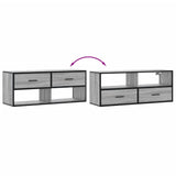 TV Cabinet Grey Sonoma 100x31x39.5 cm Engineered Wood and Metal 848932