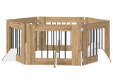 Dog Gate with Stands 6 pcs Artisan Oak 60 x 60 cm 892162