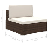 Patio Furniture Brown PE Rattan Set Modular Patio Lounge Set 41270