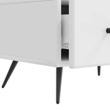 TV Cabinet High Gloss White 147 x 34.5 x 30 cm Engineered Wood 895629