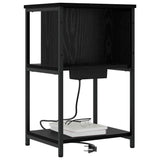 Bedside Cabinet 2 pcs Black Oak 38 x 31 x 61 cm Engineered Wood 859451