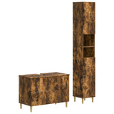 2 Piece Bathroom Cabinet Set DELFT Smoked Oak Engineered Wood 3417545
