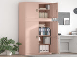 Storage Cabinet 2 pcs Pink 90 x 40 x 210 cm Steel Lockable 3438724