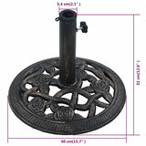 Umbrella Base Black and Bronze 9 kg 40 cm Cast Iron 47865