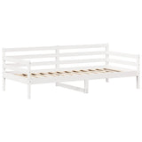 Day Bed and Bench Set with Roof without Mattress White 80x200 cm 3282207