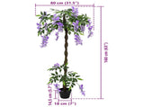 Artificial Bean Flower Tree Purple 80 x 18 x 160 cm 42042068