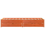 Bed Frame without Mattress Wax Brown 100x200 cm Solid Wood Pine 3301718