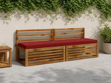 2-Piece Bench Cushions SOEST 2 pcs 100% Polyester Wine Red 949833