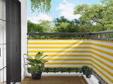Balcony Screen Yellow and White 100 x 1000 cm Oxford Fabric 42030627