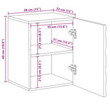 Bathroom Hanging Cabinet with Storage White 38 x 33.5 x 48 cm 4018388
