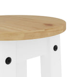 Bar Stools 2 pcs White Solid Wood Pine 4005701