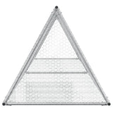 Rabbit Hutch Silver 400x105x91 cm Galvanised Steel 3281531