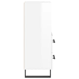 Sideboard High Gloss White 34.5x34x90 cm Engineered Wood 828694