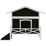 Dog Kennel Grey 159x120x88.5 cm Solid Wood Pine 172271