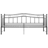 Pull-out Sofa Bed Frame without Mattress Black Metal 90x200 cm 324782