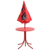 Patio Furniture Red Steel Compact Foldable Kids' Garden Set 41842