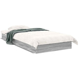Floor Bed Frame Grey Sonoma 80 x 200 cm Engineered Wood 8009079