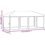 Folding Party Tent with Sidewalls White 3x6 m 93552
