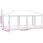 ZNTS Folding Party Tent with Sidewalls White 3x6 m 93552