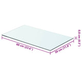 Shelves 2 pcs Panel Glass Clear 60x30 cm 3051566