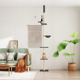 Floor to Ceiling Cat Tree Dark Grey 263.5-289.5 cm 171710