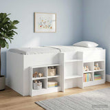 Kids'High Bed Frame 2 pcs White 90 x 200 cm Engineered Wood 3422555
