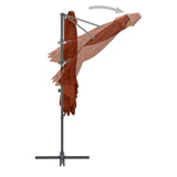 Cantilever Garden Parasol with Steel Pole Terracotta 250x250 cm 312309
