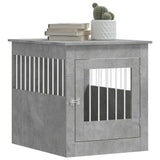 Dog Crate Furniture Concrete Grey 64.5x80x71 cm Engineered Wood 838333