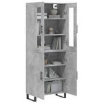 Highboard Concrete Grey 69.5x34x180 cm Engineered Wood 3198237
