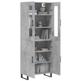 Highboard Concrete Grey 69.5x34x180 cm Engineered Wood 3198237