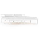 Bed Frame without Mattress White Solid Pine Wood 160x200 cm 283188