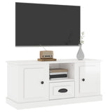 TV Cabinet High Gloss White 100x35.5x45 cm Engineered Wood 816458