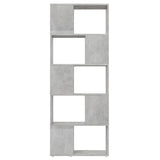 Book Cabinet Room Divider Concrete Grey 60x24x155 cm 809093