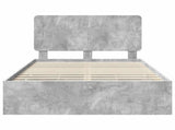 Bed Frame with Drawer Concrete Grey 135 x 190 cm Engineer Wood 3412605
