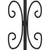 Fence Gate "KAMPEN" with Spear Top Black 394,5x150 cm Steel 151102