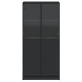 Highboard with Doors Black 68x37x142 cm Engineered Wood 3295865