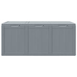 Garden Storage Box 270L Grey PP Wood Look 151235