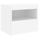 ZNTS Bedside Cabinets with LED Lights 2 pcs White 50x40x45 cm 836764